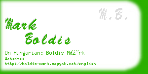 mark boldis business card